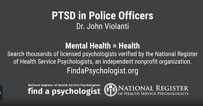 PTSD in Police Officers by National Register of-Health Service Psychologists